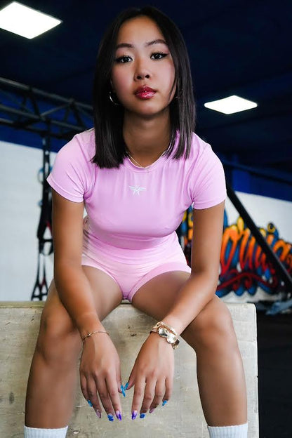 ELYRAFIT - T-Shirt Compression Fit Rose